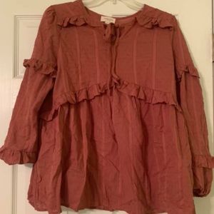 Rustic colored blouse. Very flowy yet flattering